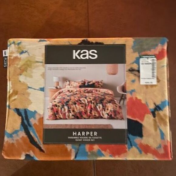 NWT Kas Australia Glowing Garden Queen Duvet Cover Set - Picture 4 of 6